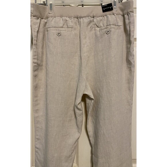 New Charter Club Classic Fit Linen Pull On Drawstring Capri Pants Women’s 12 - Picture 13 of 16